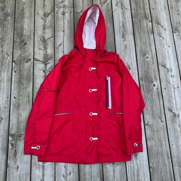 Vintage Nike Zip Up Hooded Jacket Medium Red - Picture 2 of 16